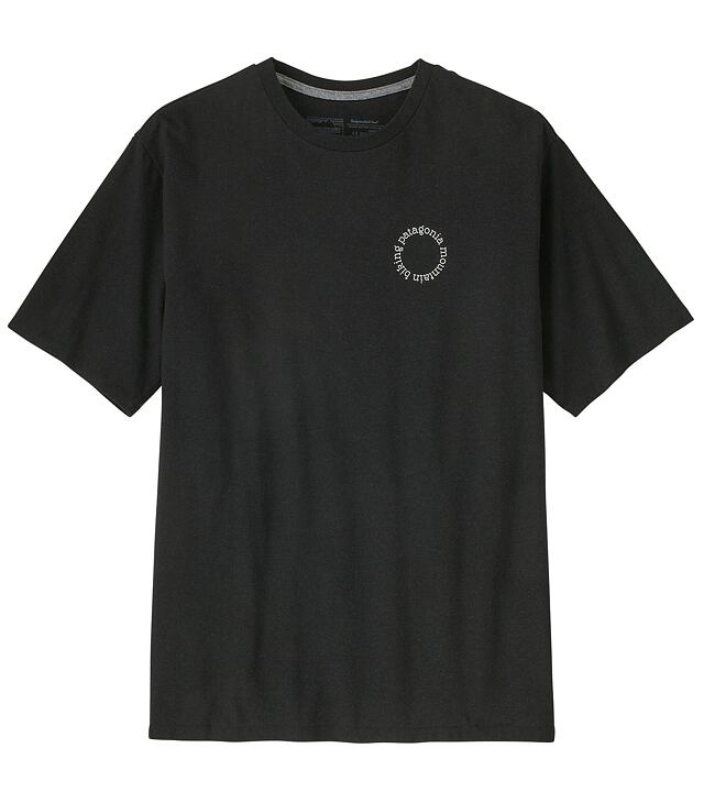 Tričko PATAGONIA M SPOKE STENCIL RESPONSIBILI-TEE Man, ink black