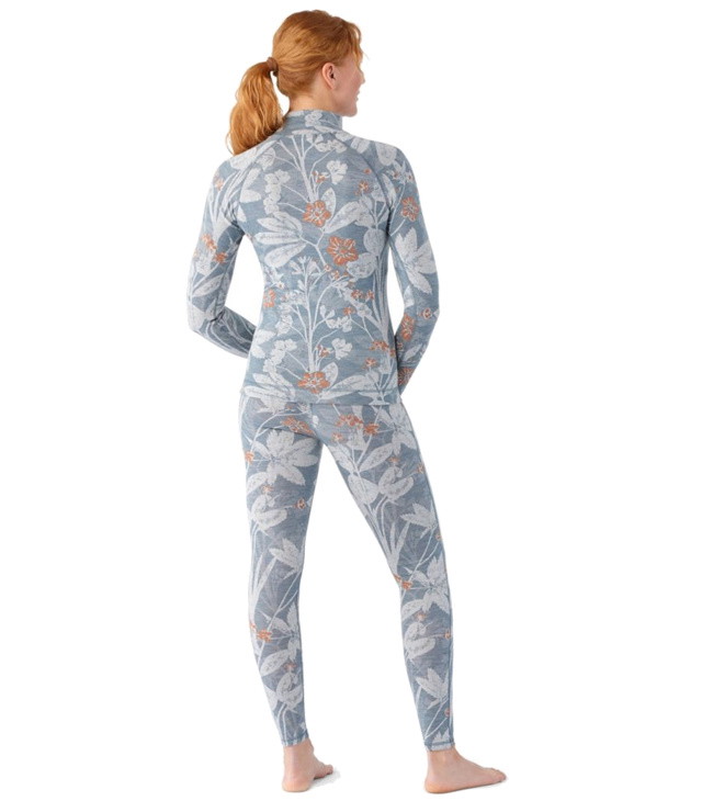 SMARTWOOL W CLASSIC THERMAL MERINO BL 1/4 ZIP B Lady alsónemű, winter sky floral