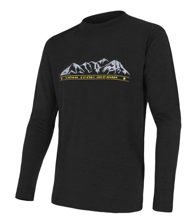 Tricou - cu mânecă lungă bărbați SENSOR MERINO ACTIVE MOUNTAINS T-SHIRT M