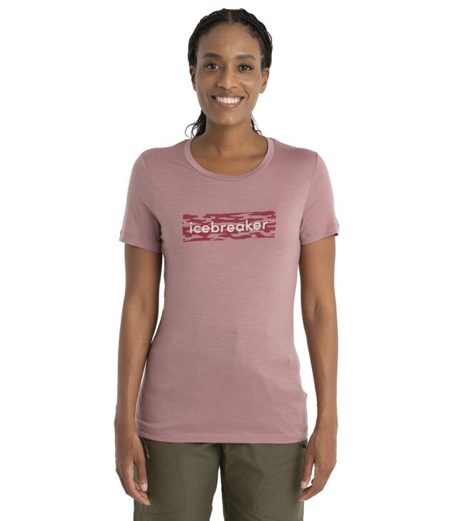 Tricou ICEBREAKER W MER 150 TECH LITE II SS T ICEBLOGOGOCAMO Lady, cristal