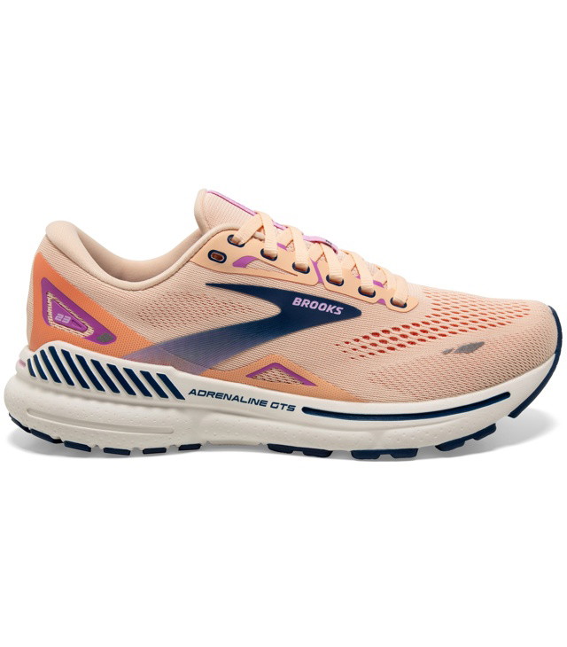 Dámské běžecké boty BROOKS ADRENALINE GTS 23, apricot/estate blue/orchid