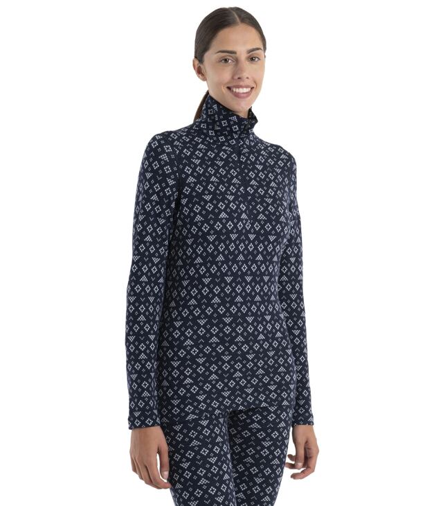 Tricou ICEBREAKER W MER 260 VERTEX LS HALF ZIP FIRST SNOW Lady