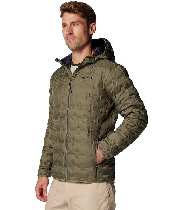 Kurtka COLUMBIA DELTA RIDGE II DOWN HOODED JACKET Man, stone green