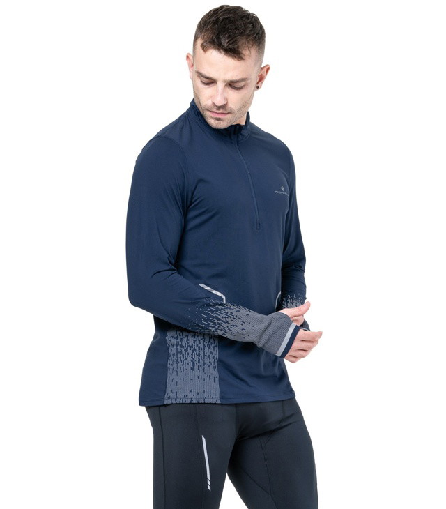 Tričko - dlouhý rukáv RONHILL M TECH REFLECT 1/2 ZIP Man