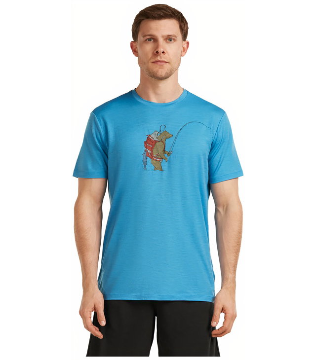 Pánské tričko ICEBREAKER M MER 150 TECH LITE SS TEE BEAR CATCH