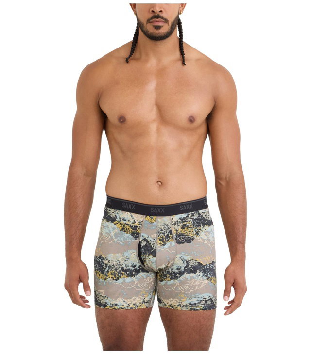 Boxerky SAXX QUEST QUICK-DRY MESH BOXER BRIEF FLY Man