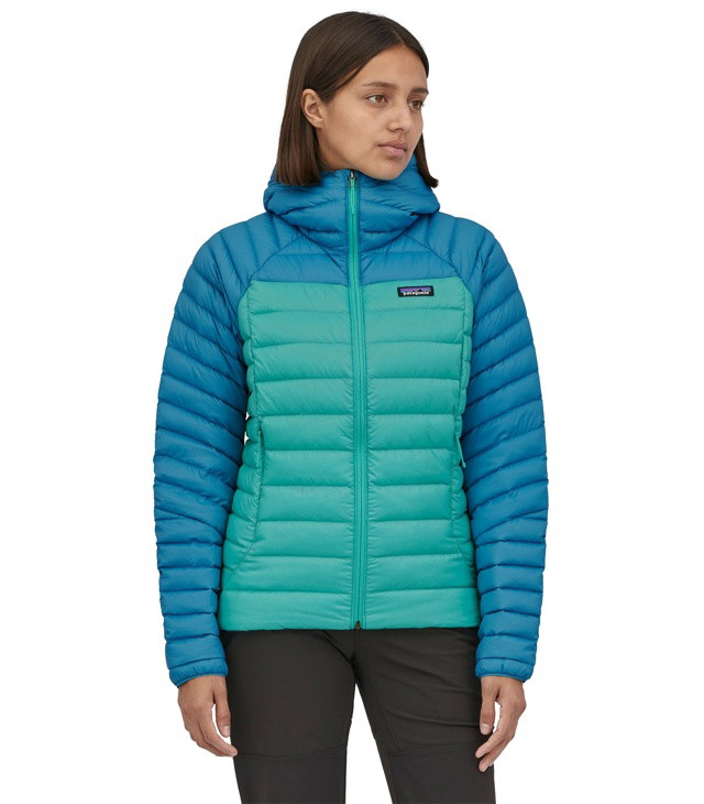Bunda PATAGONIA W DOWN SWEATER HOODY Lady, fresh teal