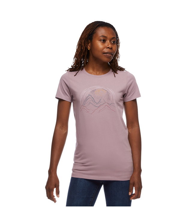 Tricou BLACK DIAMOND W SUMMIT SCRIBBLE TEE Lady, wood violet