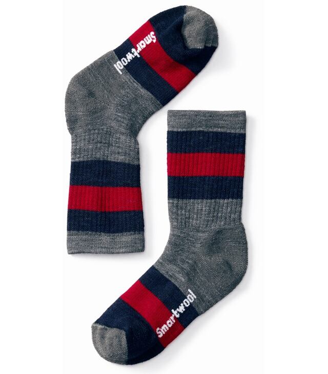 Șosete pentru copii SMARTWOOL K STRIPED HIKE MEDIUM CREW