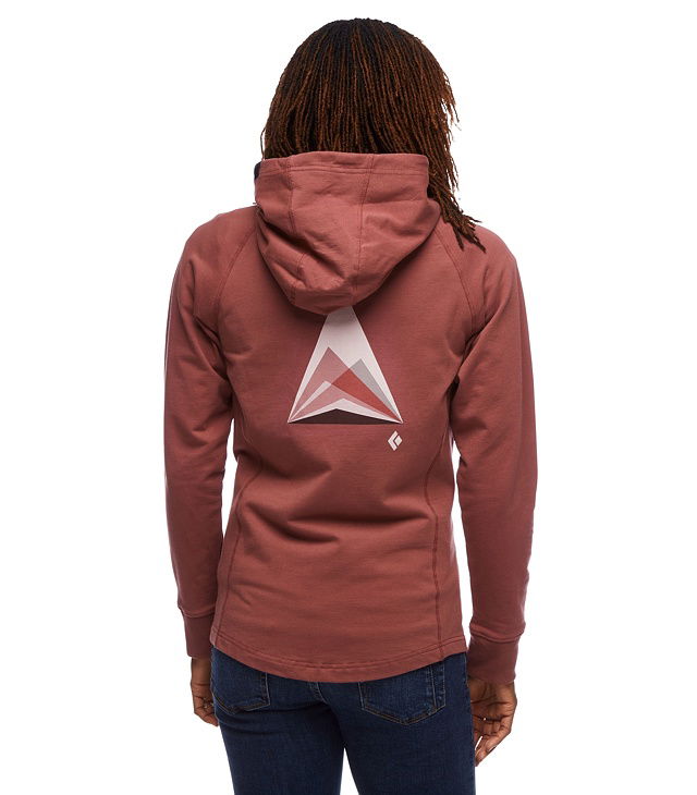 Mikina BLACK DIAMOND W MOUNTAIN TRANSPARENCY FZ HDY Lady, cherrywood