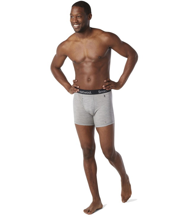 SMARTWOOL M MERINO BOXER BRIEF BOXED férfi boxeralsó, világosszürke heather
