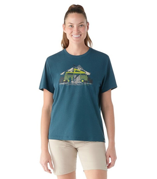 SMARTWOOL RIVER VAN GRAPHIC SS TEE SLIM FIT Uni póló