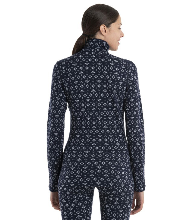 Majica kratkih rukava ICEBREAKER W MER 260 VERTEX LS HALF ZIP FIRST SNOW Lady