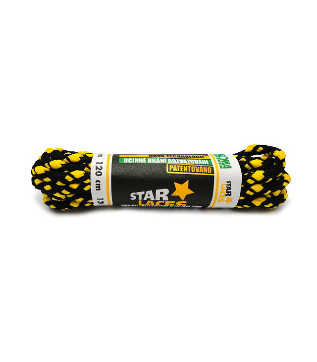 Sznurówki PROMA STAR LACES 180 BLISTER, czarno-żółte