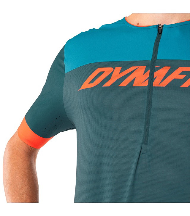 Dres DYNAFIT RIDE 1/2 ZIP SS TEE M Man, petrol frost