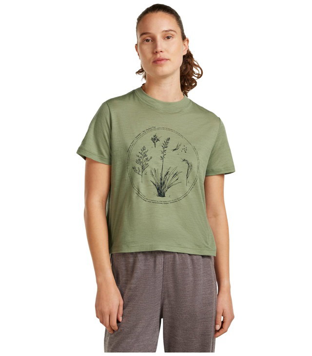 Dámské tričko ICEBREAKER W MER 150 TECH LITE SS CROP T SEED STOR