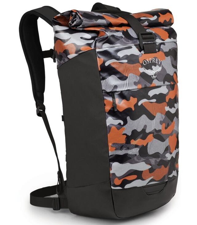 Rucsac OSPREY TRANSPORTER ROLL TOP Uni, black/orange camo