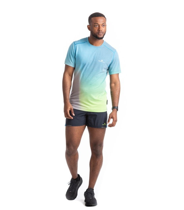 Kraťasy RONHILL M TECH ULTRA 5" SHORT Man, black/prusblu