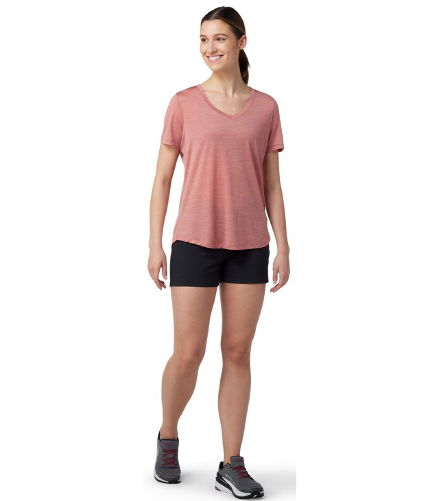 Majica kratkih rukava SMARTWOOL W MERINO SPORT 120 V-IZREZ KRATKI RUKAVI Lady