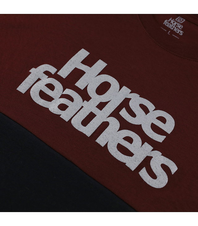 Tricou HORSEFEATHERS FURY LS Man, burgundy