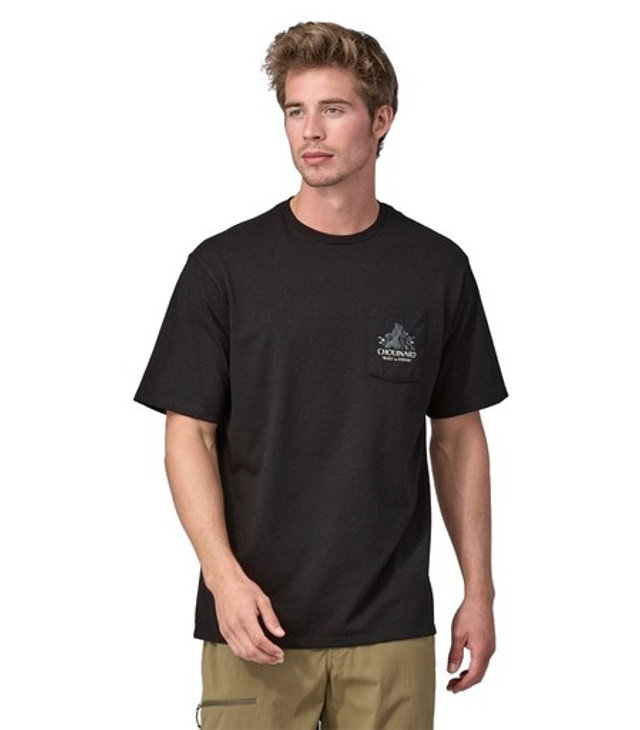 Triko PATAGONIA M CHOUINARD CREST POCKET RESPONSIBIL-TEE Man, nouveau green