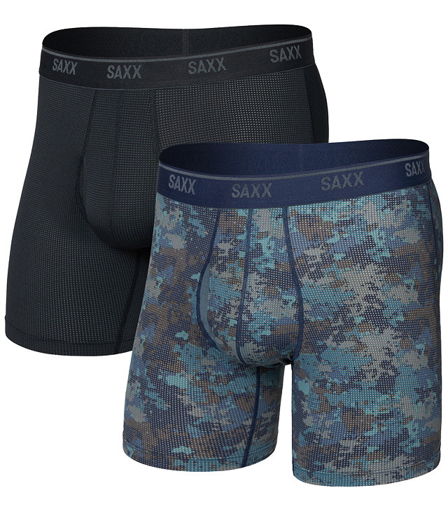 Boxeri SAXX QUEST QUICK-DRY MESH BOXER BRIEF FLY 2PK Man