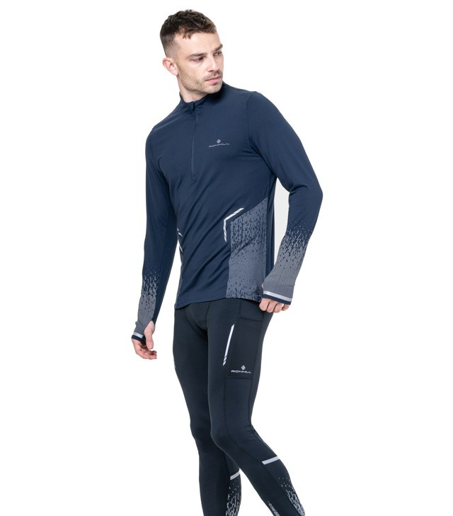 Tričko - dlouhý rukáv RONHILL M TECH REFLECT 1/2 ZIP Man