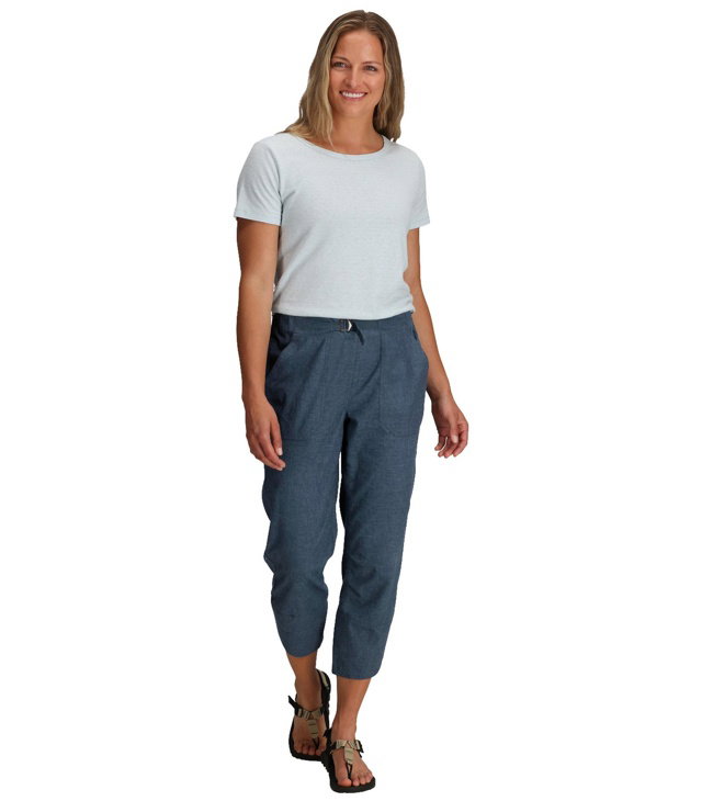 Dámské 3/4 kalhoty Royal Robbins HEMPLINE CAPRI, orion blue