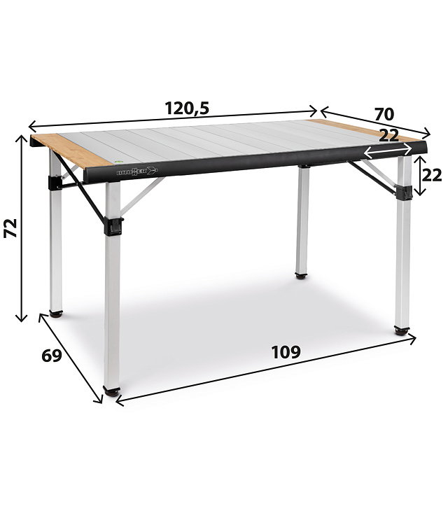 Stůl campingový BRUNNER QUADRA TROPIC ADJUSTAR 4 Uni