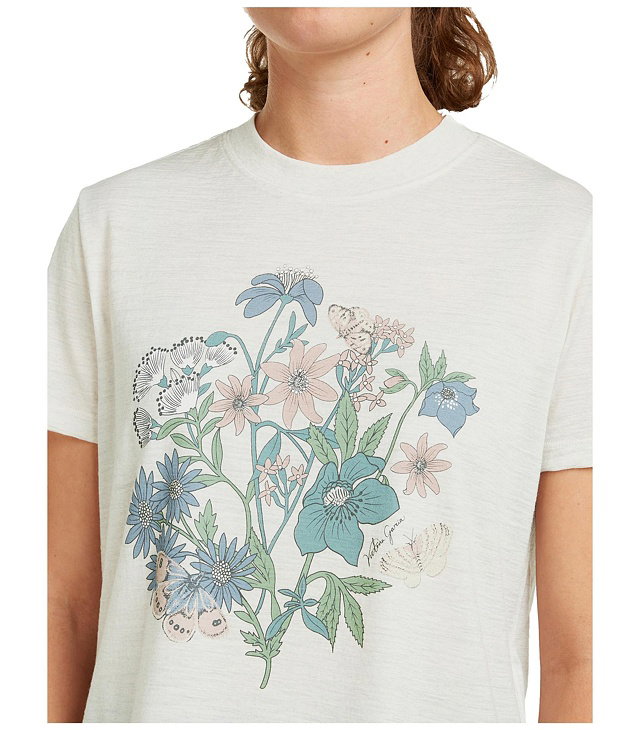 Dámské tričko ICEBREAKER W MER 150 TECH LITE SS CROP TEE NZ FLORA