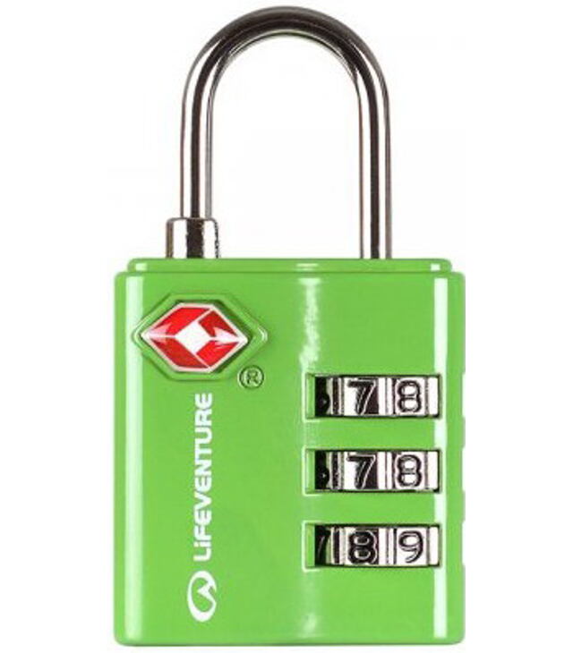 Lacăt cu cifru LIFESYSTEMS TSA COMBI LOCK GREEN