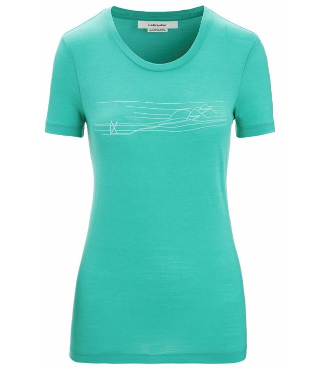 ICEBREAKER W TECH LITE II SS TEE SKI STRIPES Lady