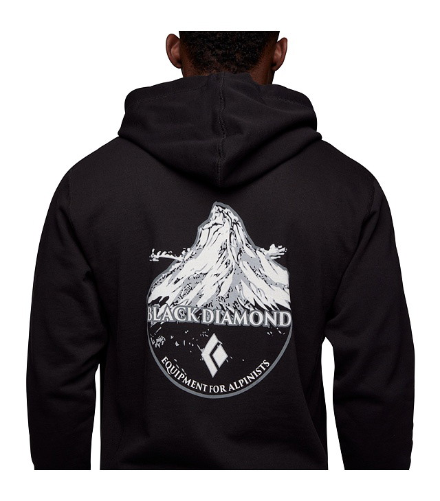 Mikina BLACK DIAMOND M BD MOUNTAIN BADGE HOODY Man, black