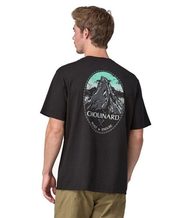 Triko PATAGONIA M CHOUINARD CREST POCKET RESPONSIBIL-TEE Man, nouveau green