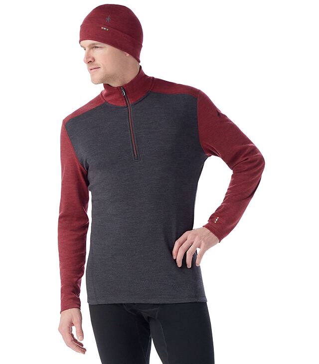 Tricou SMARTWOOL M CLASSIC THERMAL MERINO BL 1/4 ZIP B Bărbat