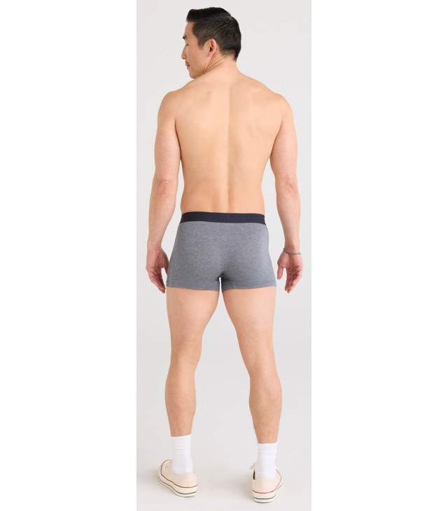 Boxerky SAXX VIBE XTRA SOFT COMFORT TRUNK FLY Man, dark grey heather