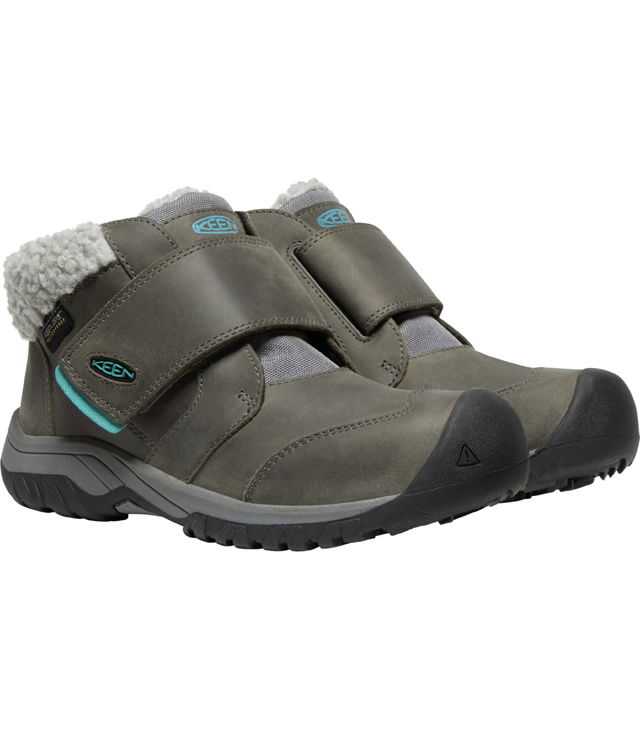 Dětské boty KEEN KOOTENAY IV MID WP YOUTH, steel grey/porcelain