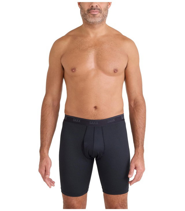 Boxerky SAXX QUEST QUICK-DRY MESH LONG BOXER BRF FLY