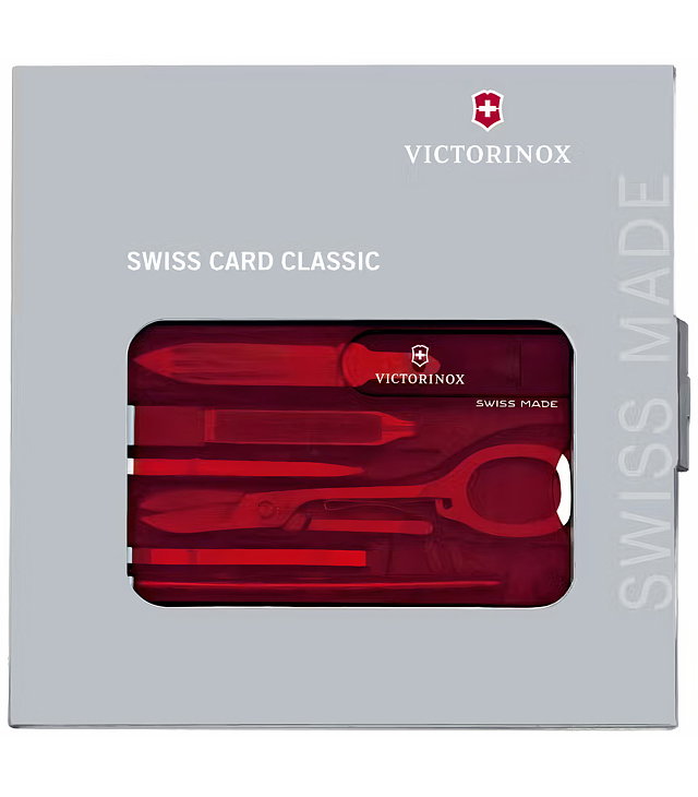 Multifunkční nástroj VICTORINOX SWISS CARD 0.7100.T RUBY TRANSL.