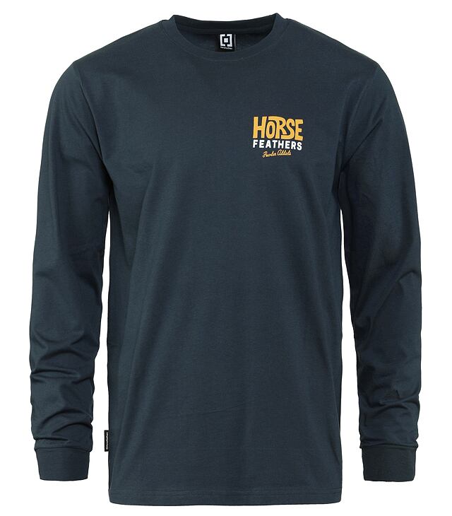Tričko HORSEFEATHERS JOYRIDE LS T-SHIRT Man, midnight navy