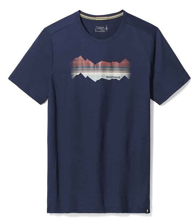 Tričko SMARTWOOL MOUNTAIN HORIZON GRAPHIC SS TEE SLIM FIT Uni