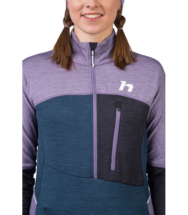 Ženski sweatshirt HANNAH MEDA HZ, lavender siva/slojevita sea mel