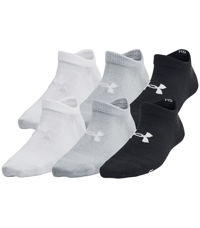 Ponožky UNDER ARMOUR UA Y ESSENTIAL NO SHOW 6PK KIDS, black 001