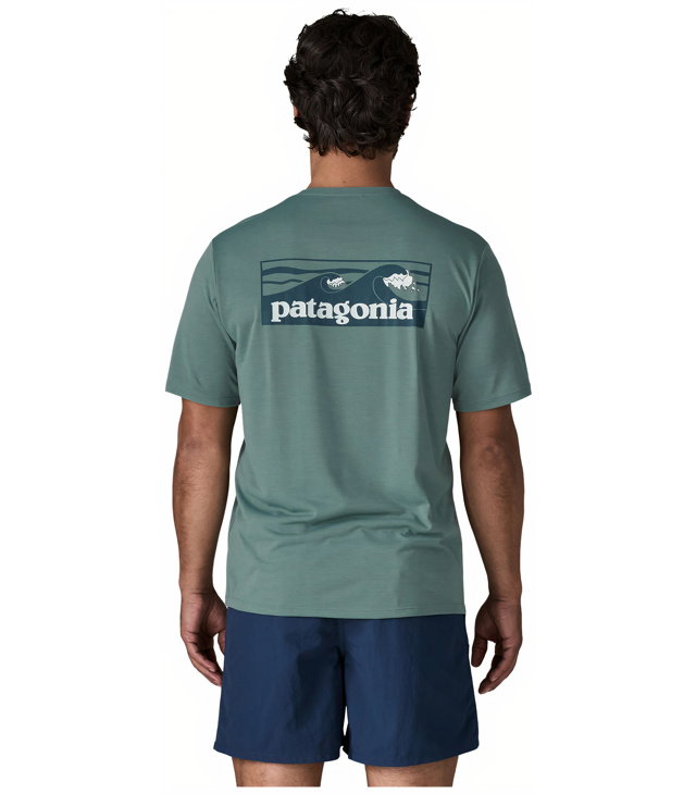 Pánské tričko PATAGONIA M CAP COOL DAILY SHIRT-BOARDSHORT LOGO