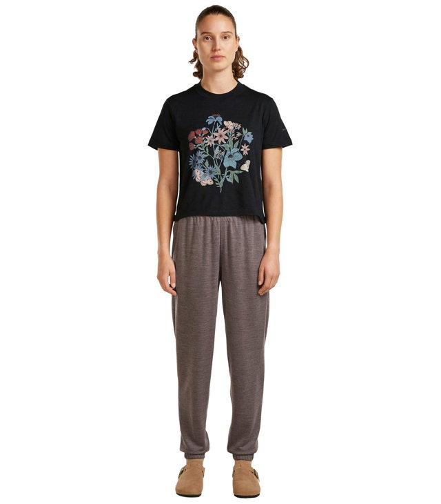 Dámské tričko ICEBREAKER W MER 150 TECH LITE SS CROP TEE NZ FLORA