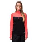 Bluza SENSOR COOLMAX THERMO SWEATSHIRT ZIP W Lady, kolor czarny/koralowy