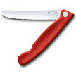 Nož VICTORINOX SWISS CLASSIC PICNIC KNIFE 11CM WAVY, crveni