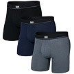 Set pánských boxerek SAXX ESSENTIAL COTTON BOXER BRIEF FLY 3ks