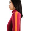 Triko ICEBREAKER W ZONEKNIT 260 LS HALF ZIP Lady, cherry/espresso/flash/cb