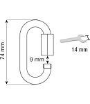 Karabinek CAMP QUICK LINK OVAL 8MM ZINC